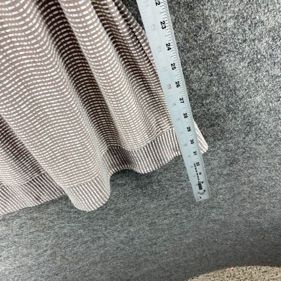 Unbranded Dress Women M Medium Brown Striped Sheath Short Belted Short Sleeve - Picture 4 of 5